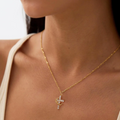 Eternal Cross & Crown Necklace