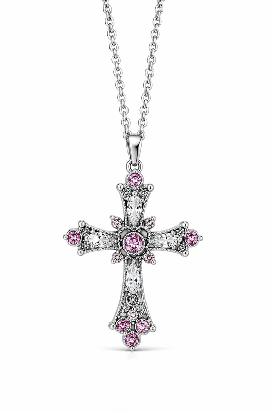 Floral Pink Cross