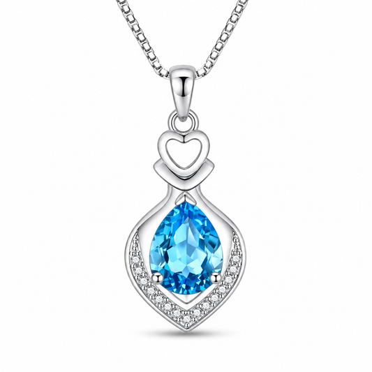 Azure Heart Necklace