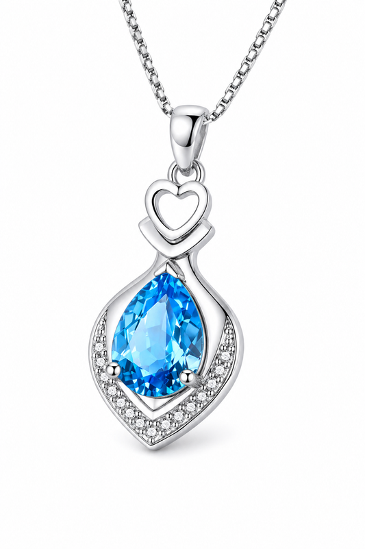 Azure Heart Necklace